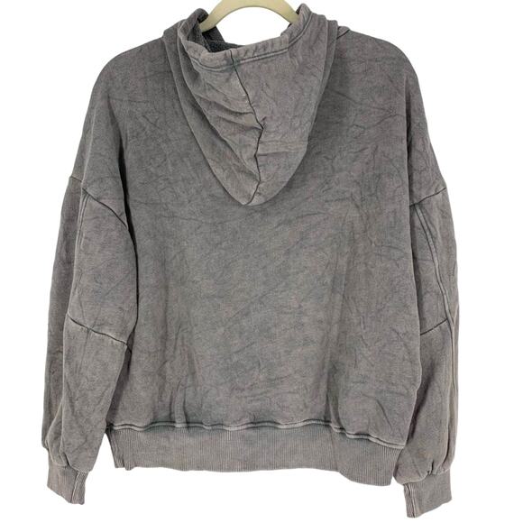 Lulu's Charcoal Hooded Sweatshirt Women's Size Small NEW - Picture 2 of 8